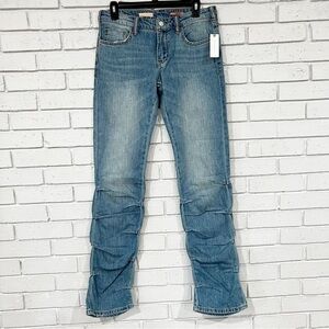 Anthropologie Women’s Pilcro Low-Rise Ruched Boot Jeans‎